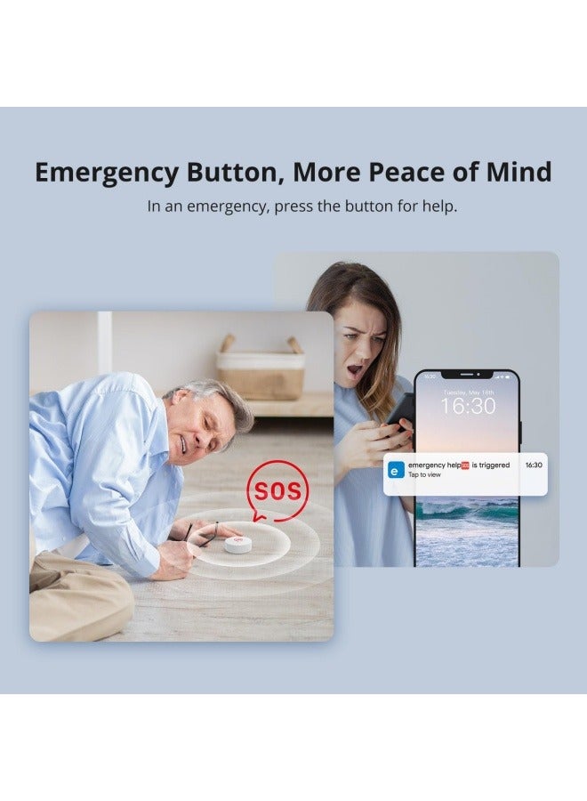 Zigbee Switch, SNZB-01P Wireless Push Button, Supports to Create Smart Scenes, Trigger The Connected Devices on eWelink APP with Three Control Options,  ZigBee Bridge Required, 1Pack