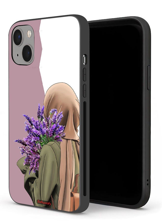 Tolwak Apple iPhone 13 Protective Case Holding Flower - Image 1