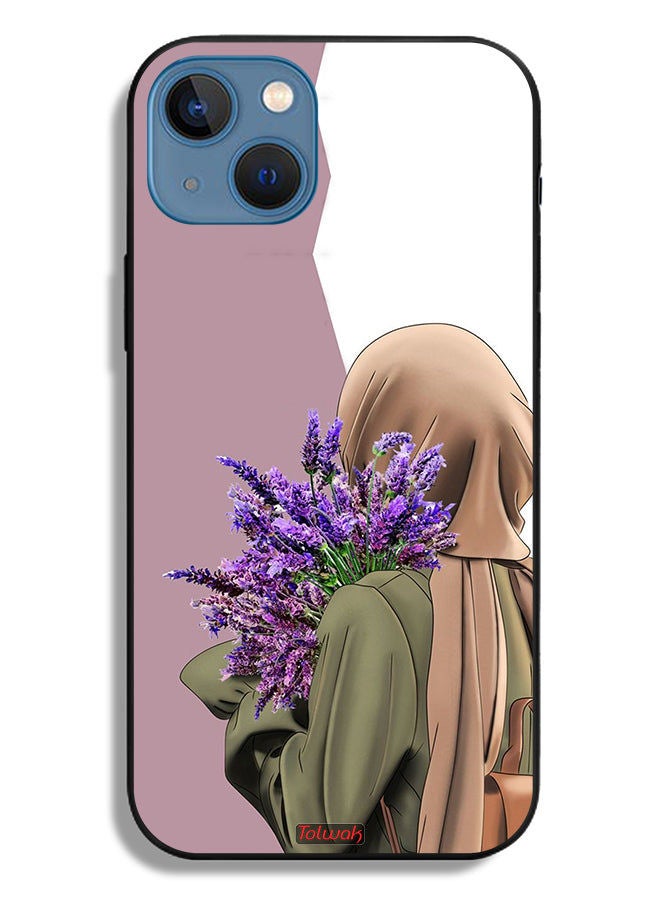 Tolwak Apple iPhone 13 Protective Case Holding Flower - Image 2