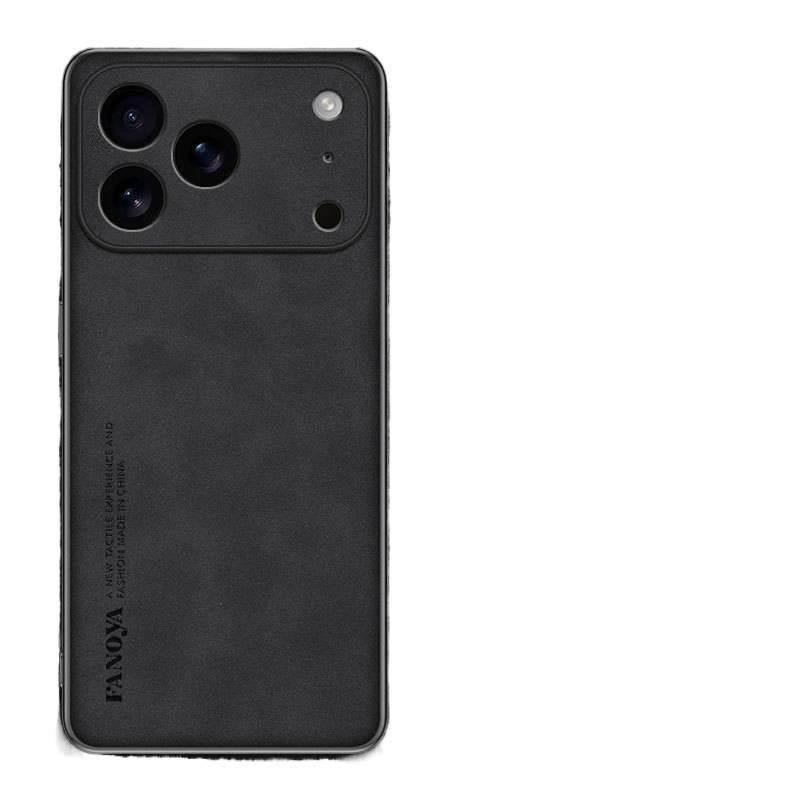 BB Leather Texture Protective Case for iPhone 17 / 17 Air / 17 Pro / 17 Pro Max with Shockproof and Drop Protection plus Shockproof plus Anti-Slip Grip plus Scratch Resistant in Graphite Black - Image 2