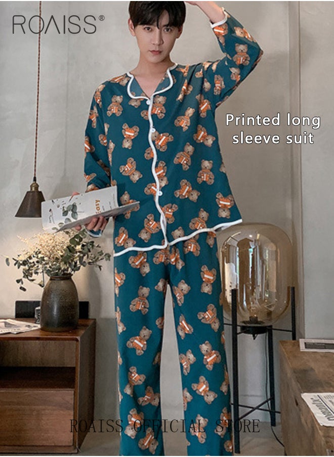 Men's Pajamas Sets Long Sleeve Lovers' Clothes New Silk Satin Sleepwear Home Wear Couples Pyjamas Men Sleep Lounge Pijamas - pzsku/ZF751B423F27AF41D49CEZ/45/_/1721370685/5346f0b5-26da-4dc9-8b51-980929caf124