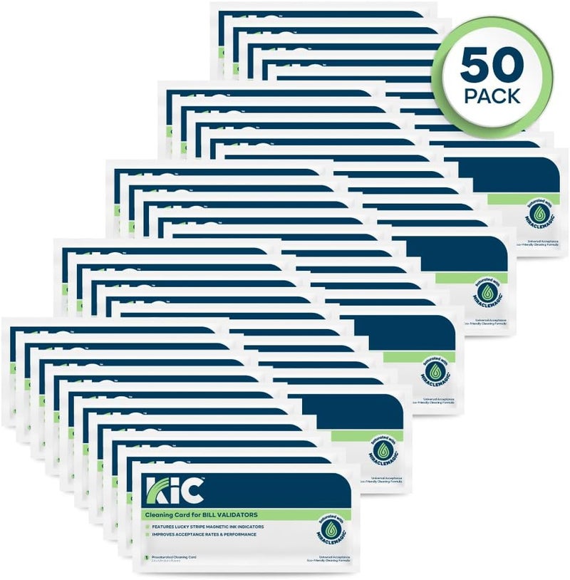 Waffletechnology Lucky Stripe Bill Acceptor Cleaning Cards w/Miracle Magic (50) - Image 2
