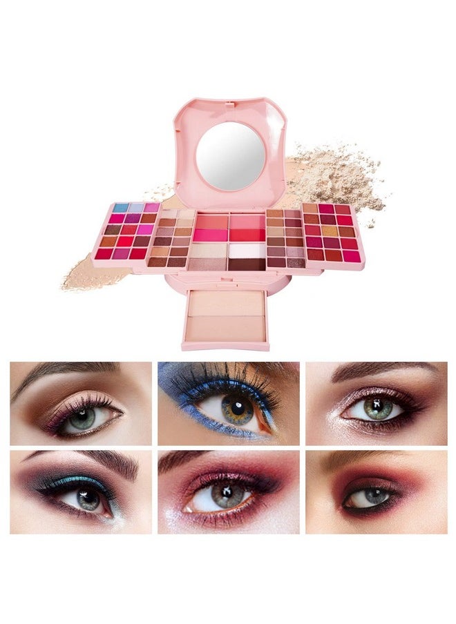 MISS ROSE M All In One Makeup Kit Setprofessional Makeup Kit For Women Full Kit Includes 54 Colors Eyeshadow Paletteeyeliner Eyebrow Pencil Mascara Makeup Brushes Liquid Lipstick Eyebrow Soap (013Pink)  - Image 4