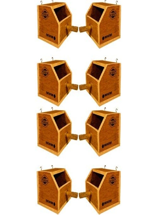 Crib factory Wooden Finch Breeding Box Set (Pack of 8) | Premium Plywood Nesting Box for Zebra Finch, Java Finch, Star Finch & Bengalese Finch - Image 1