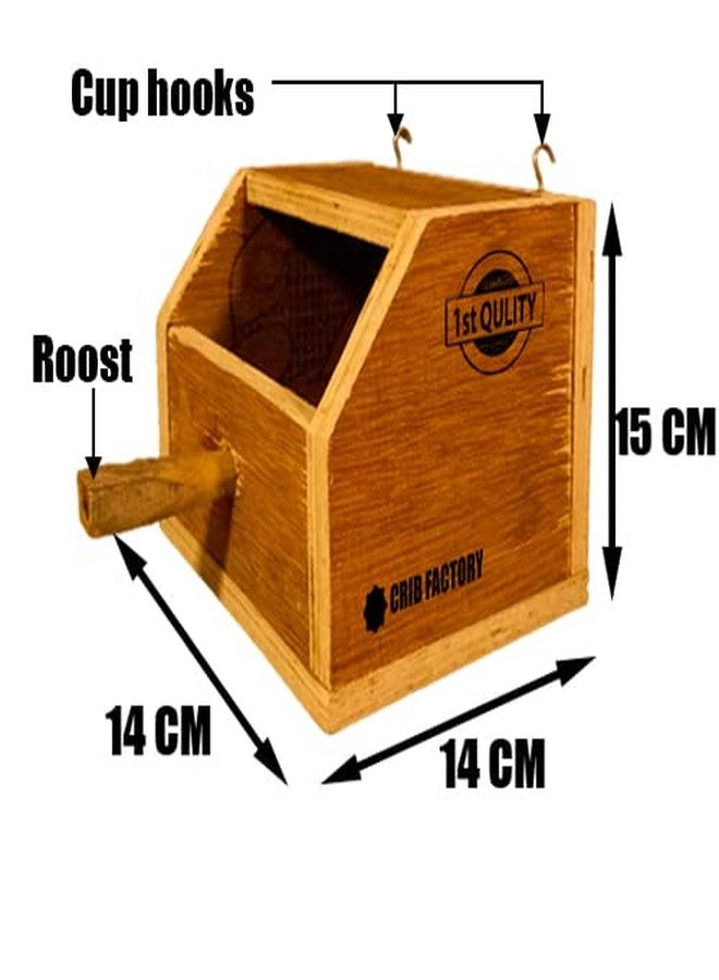 Crib factory Wooden Finch Breeding Box Set (Pack of 8) | Premium Plywood Nesting Box for Zebra Finch, Java Finch, Star Finch & Bengalese Finch - Image 2