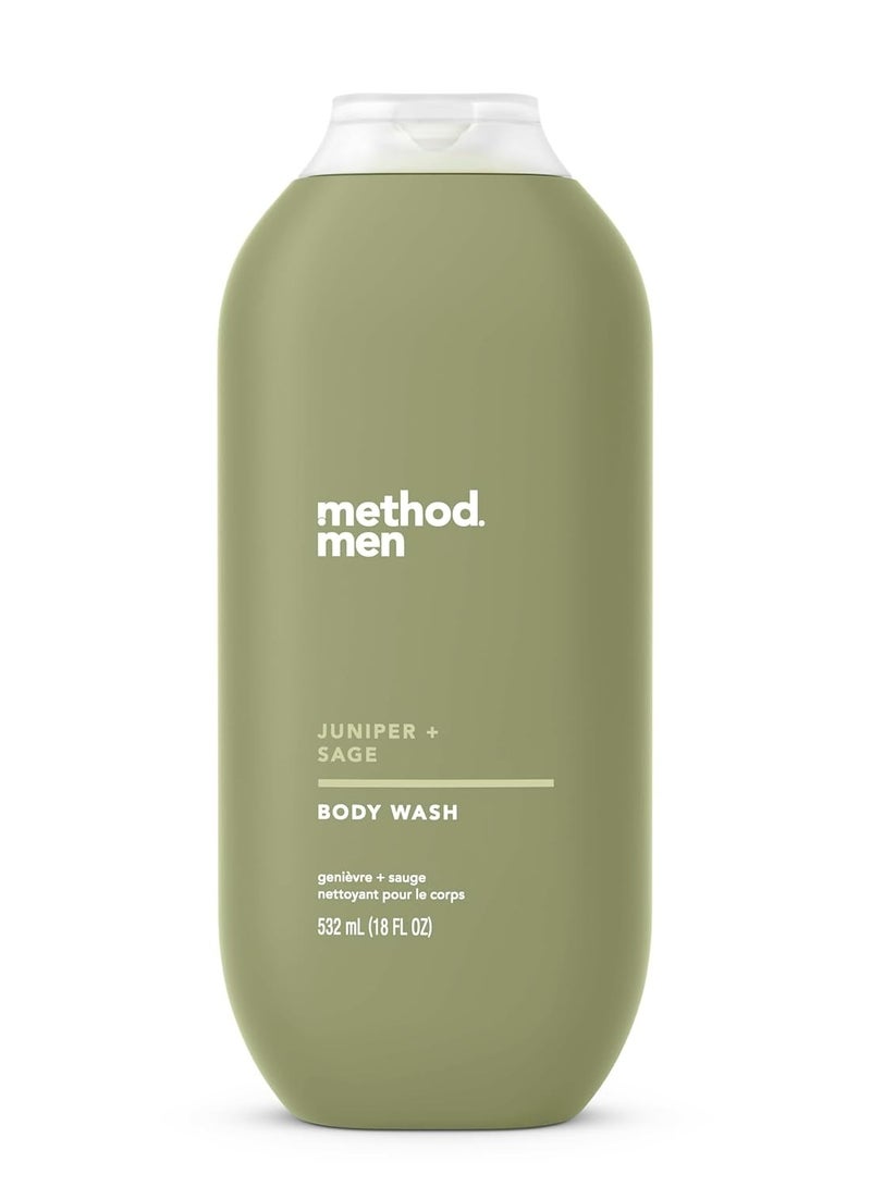 Method Method Men Body Wash, Juniper + Sage, Paraben and Phthalate Free, 18 fl oz (Pack of 1) - Image 1