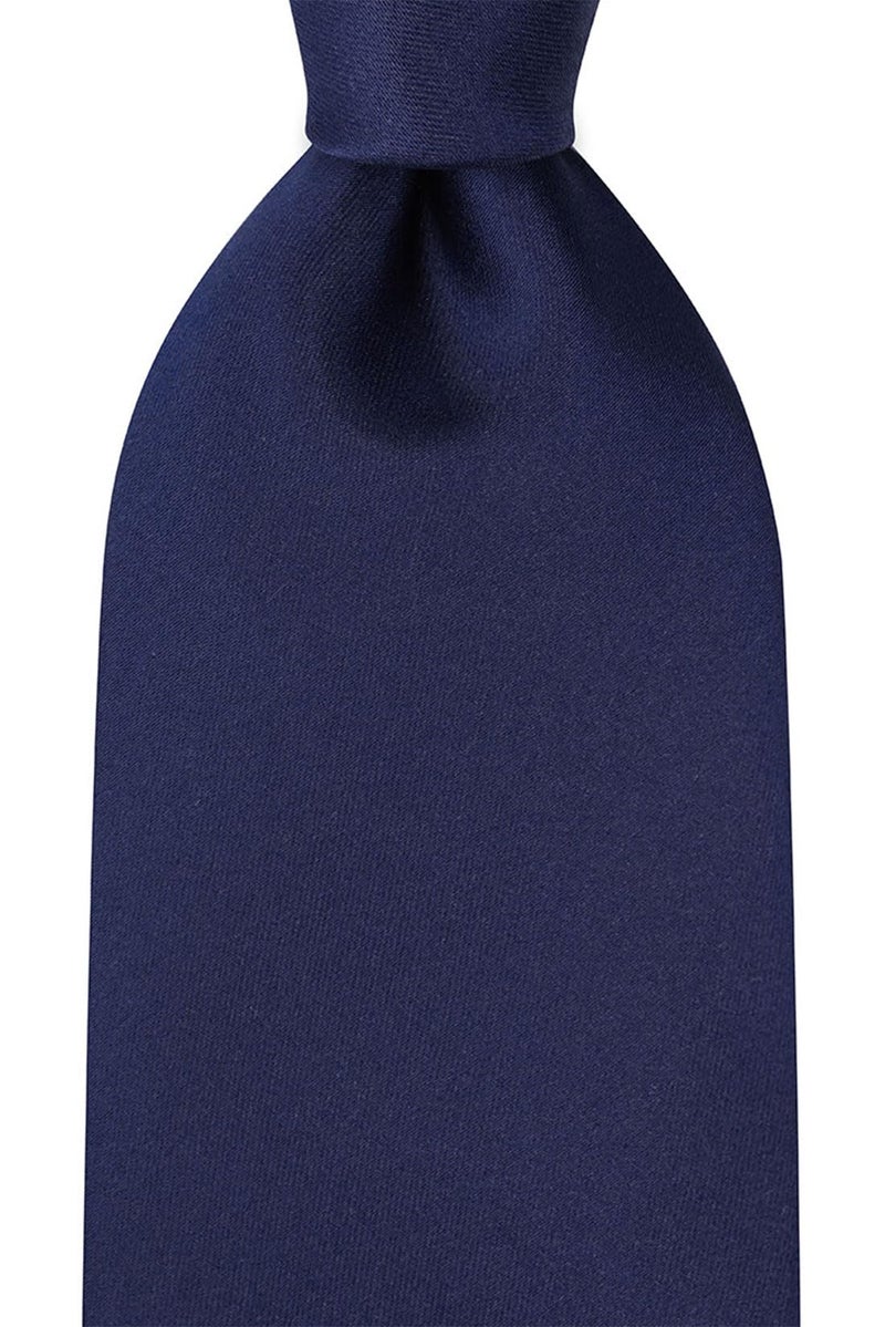 KissTies Marine Tie Navy Blue Solid Satin Necktie Ties For Men + Gift Box - Image 3