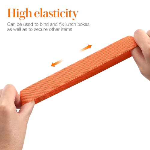 Luxshiny Elastic Cinch Straps Bento Box Elastic Belt 4PCS Lunch Box Fixing Band Replacement for Office Classroom Picnic Camping Outdoors Meals Meal Plan Containers - Image 4