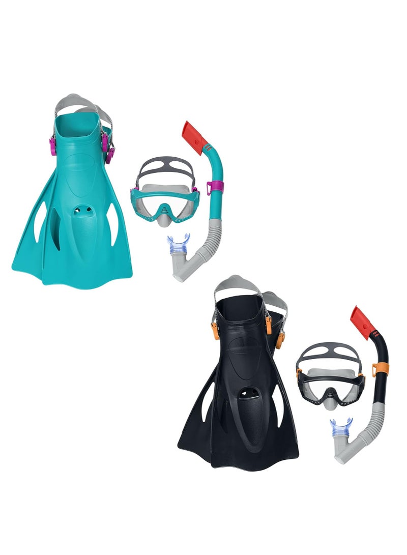Bestway Spark wave snorkel Mask Fins diving tube MERIDIAN SNORKEL SET - No:25020 - Image 1