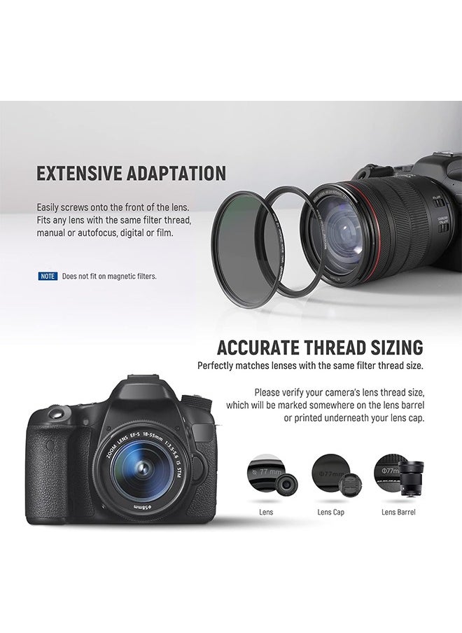 Neewer Neewer 9 Pieces Lens Filter Rings Set, Made of Anodized Aluminum, Includes: 37-49mm, 49-52mm, 52-55mm, 55-58mm, 58-62mm, 62-67mm, 67-67mm, 8-2.8 35" 72-77mm 77-82mm  - Image 4