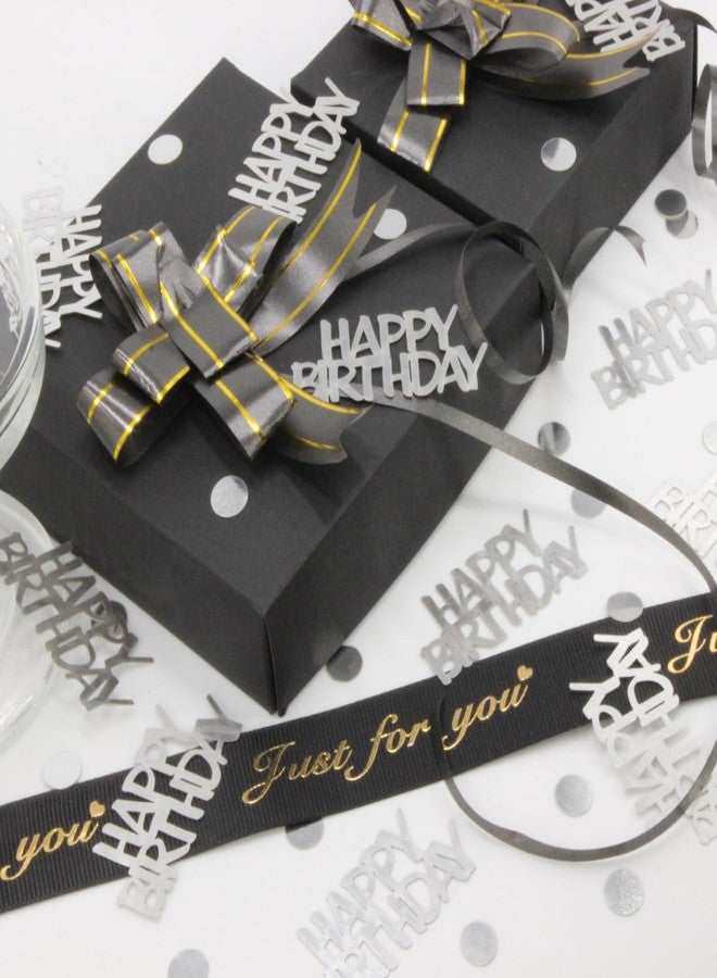 Blopee Birthday Confetti, Silver Confetti for Happy Birthday Table Decorations, 270 PCS Silver Happy Birthday Confetti for Silver Birthday Party Decorations - Image 3