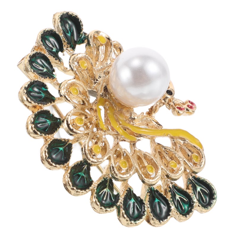 Rhinestone Peacock Brooch Pin For Women Girls Fashion Crystal Bird Animal Brooches Lapel Pins Elegant Dress Accessories Wedding Birthday Jewelry - Image 1