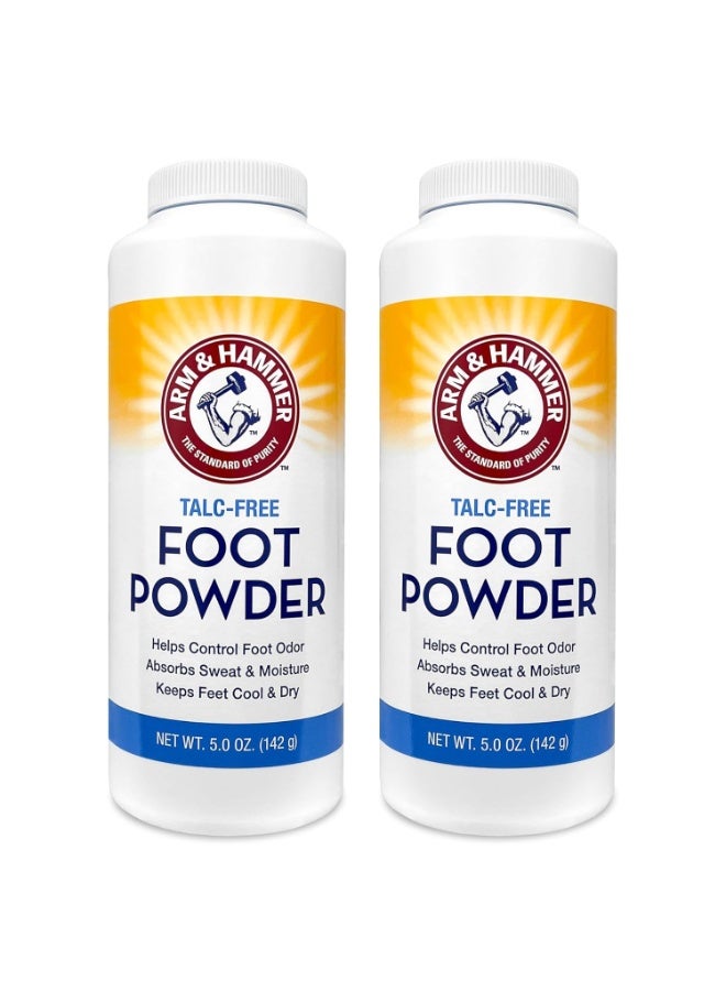 Arm & Hammer بودرة القدم خالية من التلك من آرم و هامر 5.0 أونصة (عبوة من 2) - Image 1