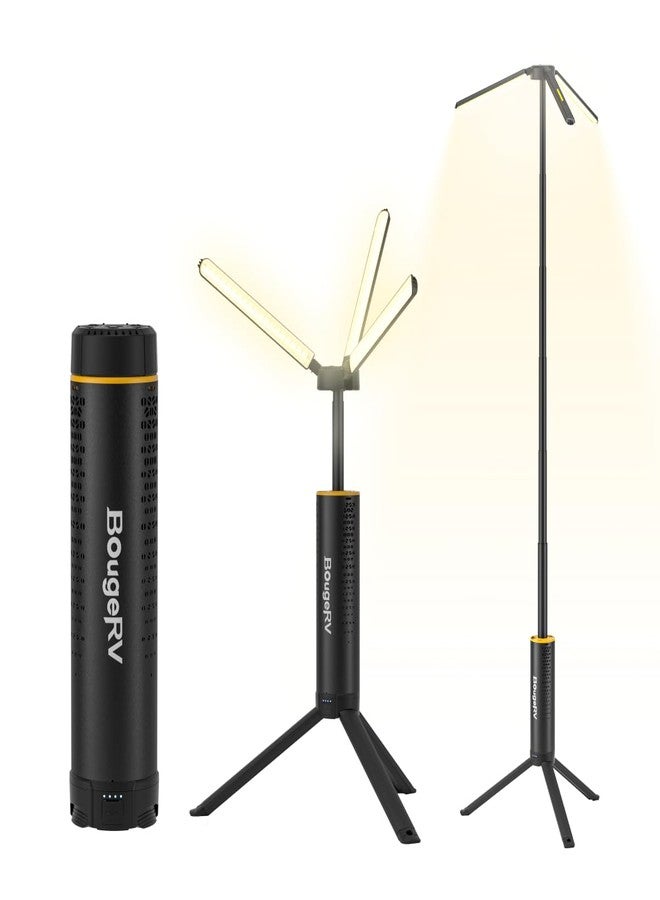 BougeRV Telescopic Camping Light, 15600mAh Rechargeable Lantern, Portable Camping Light, 1000x3 Lumens Rotatable Camping Light for Tent, Emergency, Outdoor, IPX5 Water Resistant, Black(2026 New) - Image 1