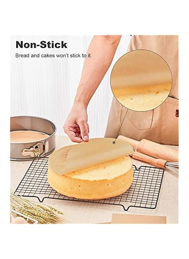 200 Parchment Paper Baking Paper15CM Hamburger Patty PaperGrease Resistant Waxed Butcher PaperNonStick Baking Parchment for GrillingSteamingAir FryerBreadCakeCookieBrown