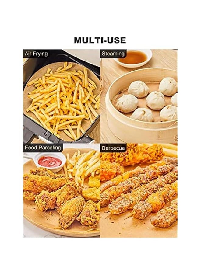 200 Parchment Paper Baking Paper15CM Hamburger Patty PaperGrease Resistant Waxed Butcher PaperNonStick Baking Parchment for GrillingSteamingAir FryerBreadCakeCookieBrown