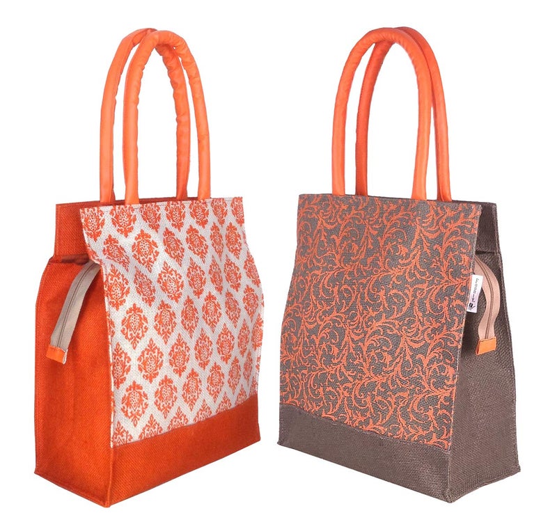 FOONTY Daily Use Women Shopping Tote/Lunch/Gym Bag(Combo Of 2,Multicolor,Fab-28A) - Image 1
