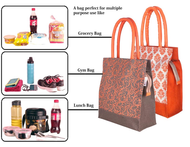 FOONTY Daily Use Women Shopping Tote/Lunch/Gym Bag(Combo Of 2,Multicolor,Fab-28A) - Image 4