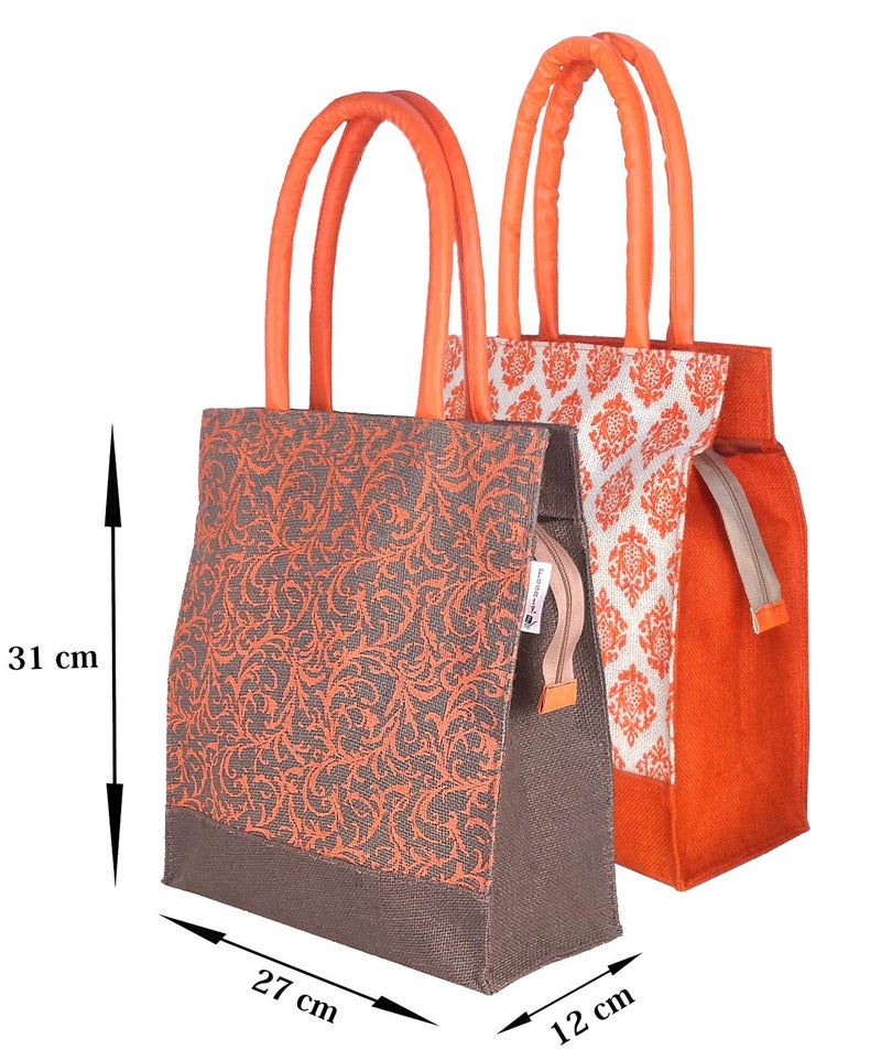 FOONTY Daily Use Women Shopping Tote/Lunch/Gym Bag(Combo Of 2,Multicolor,Fab-28A) - Image 3