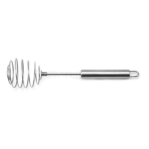 KIPSOME Stainless Steel Hand Push Whisk, Spring Coil Egg Beater, Balloon Whipper for Kitchen Whisking and Blending - Image 1
