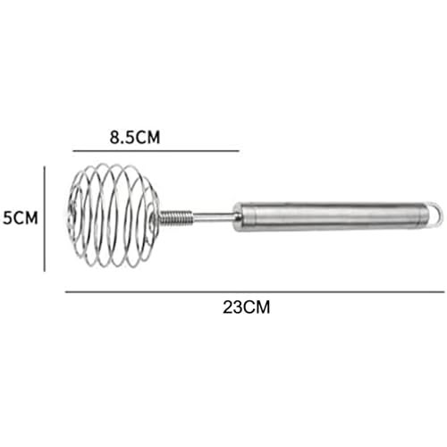 KIPSOME Stainless Steel Hand Push Whisk, Spring Coil Egg Beater, Balloon Whipper for Kitchen Whisking and Blending - Image 3