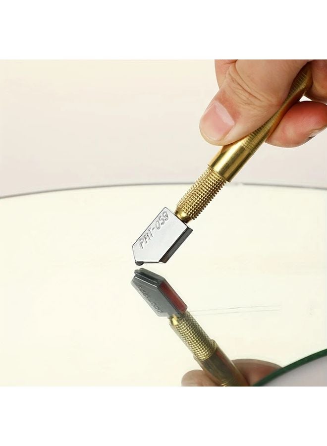 Golden Manual Diamond Glass Cutter Precision Tool For Tiles And Mirrors - Image 2