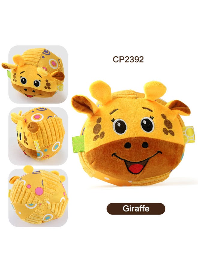 لعبة ألغاز كرتونية للأطفال، خشخشة معرفية، كرة مهدئة، دمية ناعمة على شكل حيوان من القطيفة، لعبة كرة محمولة باليد - اللون: BBCP2391 (أسد) - Image 3