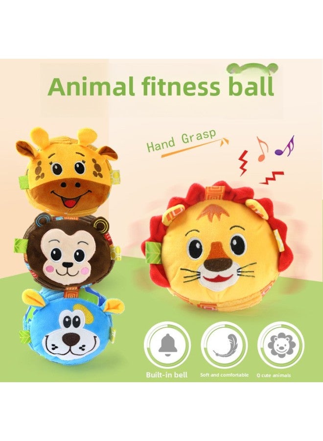 لعبة ألغاز كرتونية للأطفال، خشخشة معرفية، كرة مهدئة، دمية ناعمة على شكل حيوان من القطيفة، لعبة كرة محمولة باليد - اللون: BBCP2391 (أسد) - Image 2