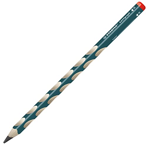STABILO EASYgraph - Ergonomical Graphite Pencil for Right-Handers - Triangual with Ergonomic Grip Moulds - HB (Pack of 2) - Image 2