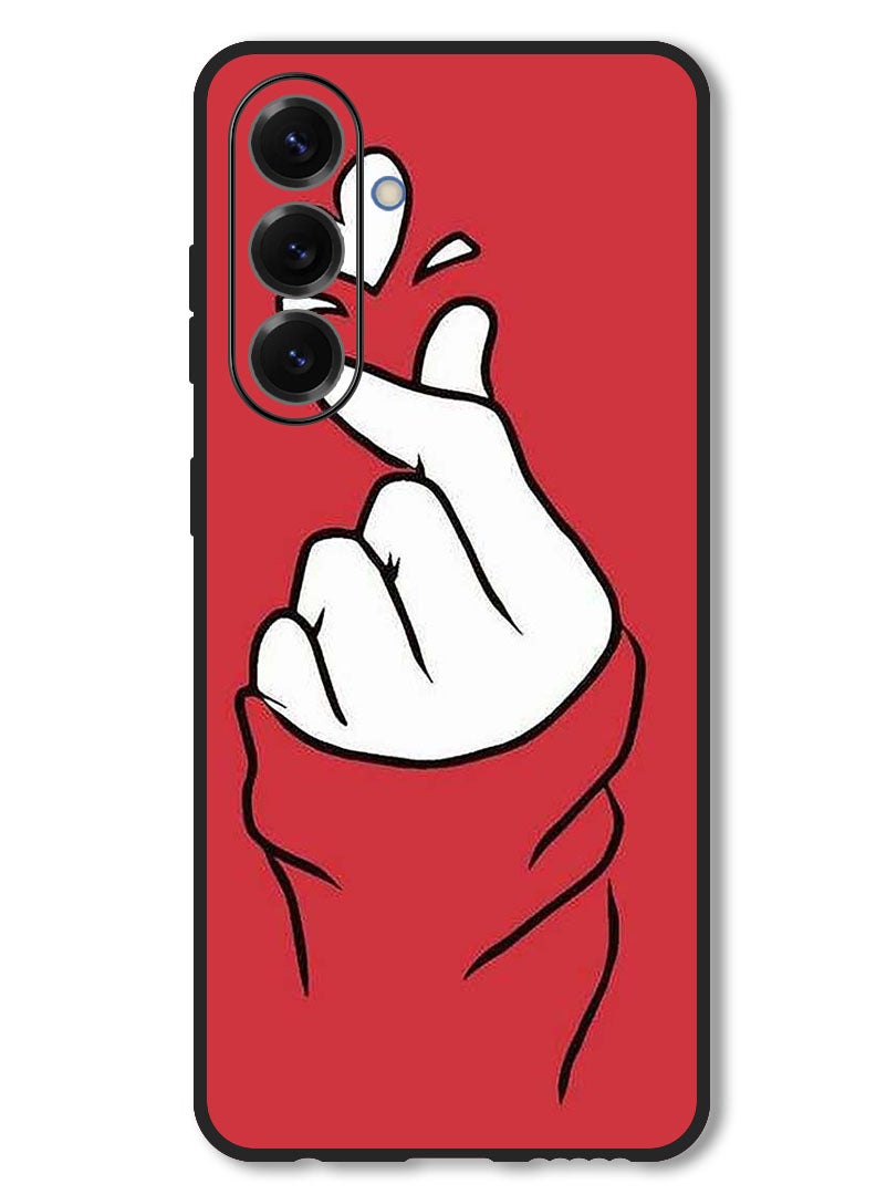 Theodor Case Compatible with Vivo V50 Protection Shockproof Bumper Cover Snap Love Red - Image 1