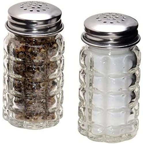Retro Style Salt and Pepper Shakers with Stainless Tops 2