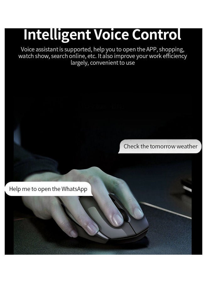 NIBEMINENT X5 Wireless Voice Mouse Black/Grey - Image 4