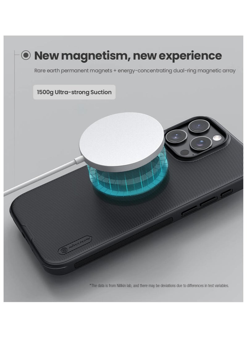 Nillkin Nillkin Super Frosted Shield Pro cover case Compatible with MagSafe for iphone 16 Pro - Black  - Image 5