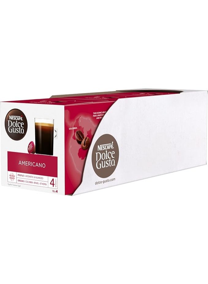 dolce NESCAFÉ DOLCE GUSTO Americano American Coffee Capsules (48 Capsules, 48 Cups) - Image 1