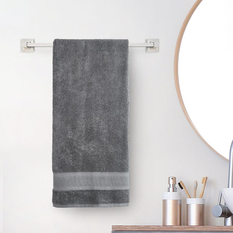 Home Centre Color Refresh Essence Cotton Bath Towel, Grey - 70x140cm - Image 1