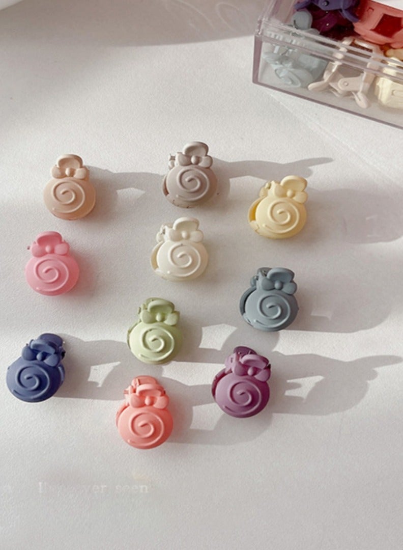 مشبك شعر صغير من الأكريليك 10قطع في كل علبة تصميم لولي بوب  دبوس شعر صغير شباصات شعر صغيرة