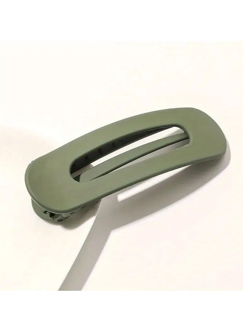 Goolsky مشبك شعر كبير أنيق مزخرف للنساء - بارتيه أكريليك بلون صلب أنيق، تصميم بأسنان غير قابلة للانزلاق، شكل مستطيل عصري - مثالي لتسريحات الشعر الأنيقة - Image 1