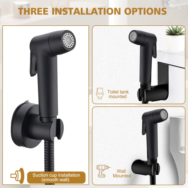 Hoanmpy Handheld Bidet Sprayer for Toilet, Muslim Shower Bidet Attachment for Toilet, Cloth Diaper Toilet Sprayer, Jet Spray for Toilet with Bidet Hose for Feminine Wash - Image 1