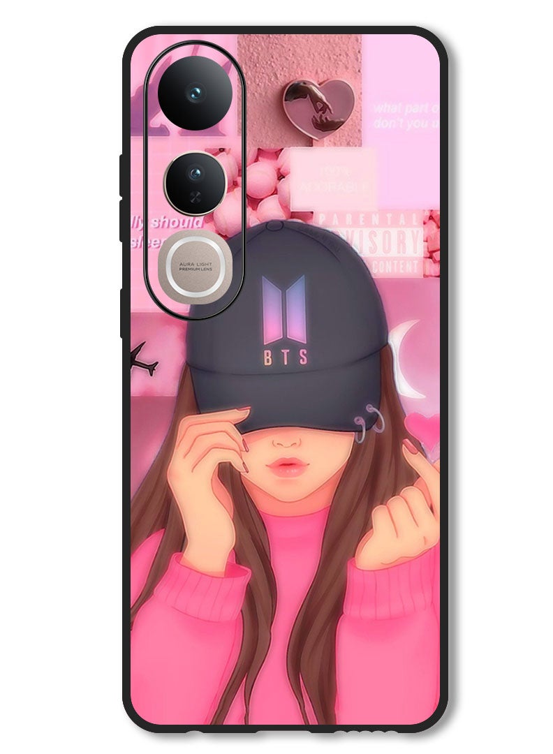 Theodor Case Compatible with Vivo V50 Lite Protection Shockproof Bumper Cover Girl BTS Cap Snap - Image 1