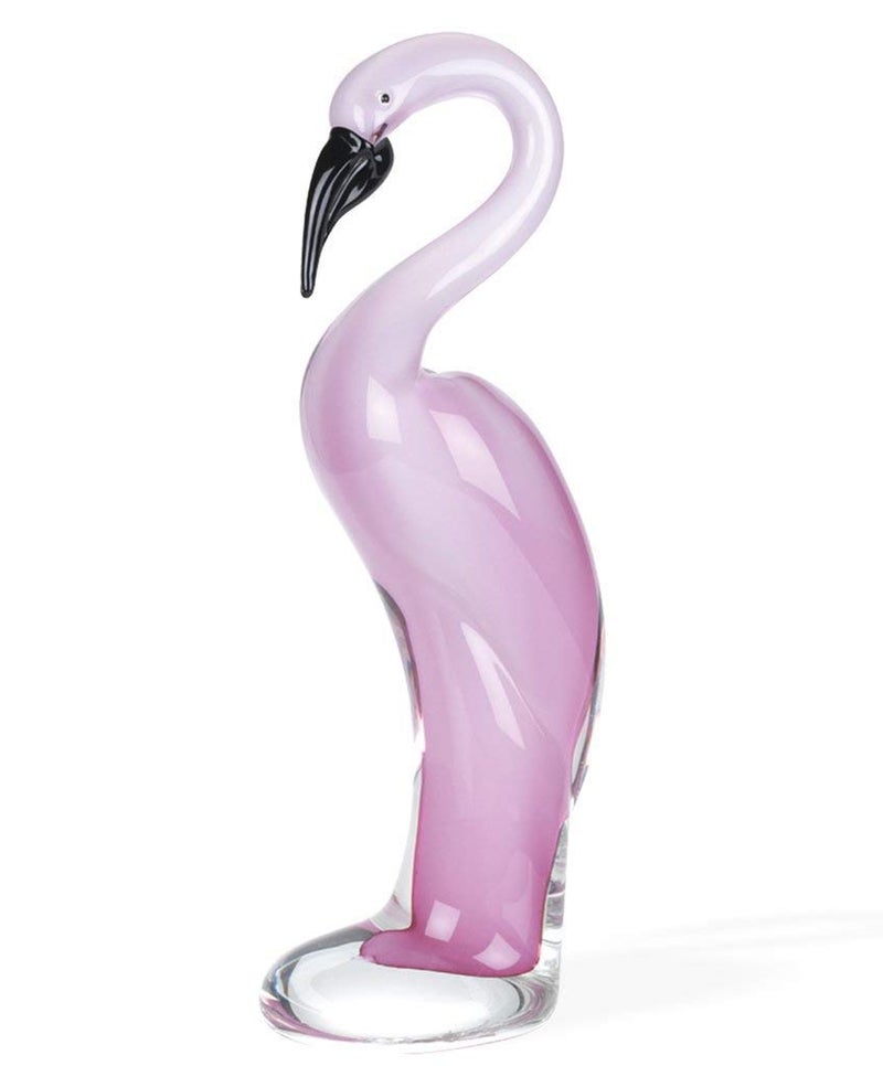 Badash Murano-Style Art Glass Pink Flamingo Figurine - 13" Tall Decorative & Handmade Mouth-Blown Sculpture Design - for Home Decor & Gift Idea for Any Occasion - Image 4