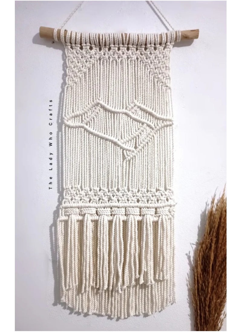 ماركة غير محددة مكرمية المناظر الطبيعية عرض 50 سم، ارتفاع 120 سم 