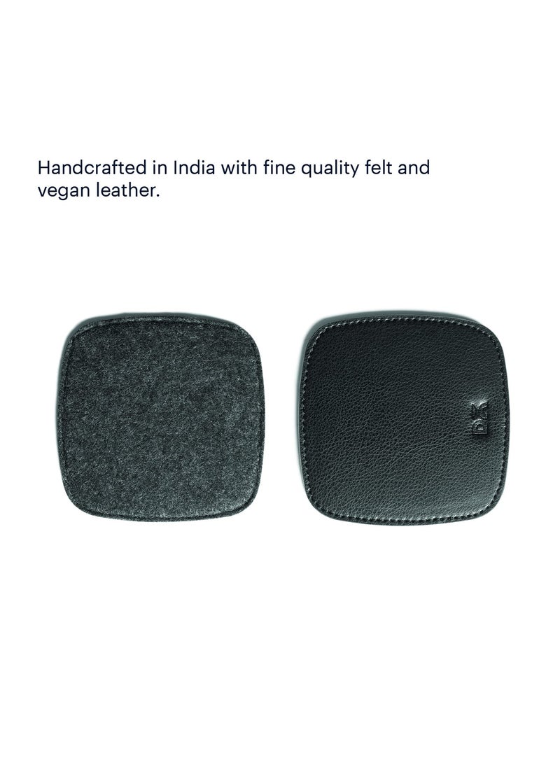 DailyObjects DailyObjects Squircle Felt Coaster Set of 4 Grey  - Image 4