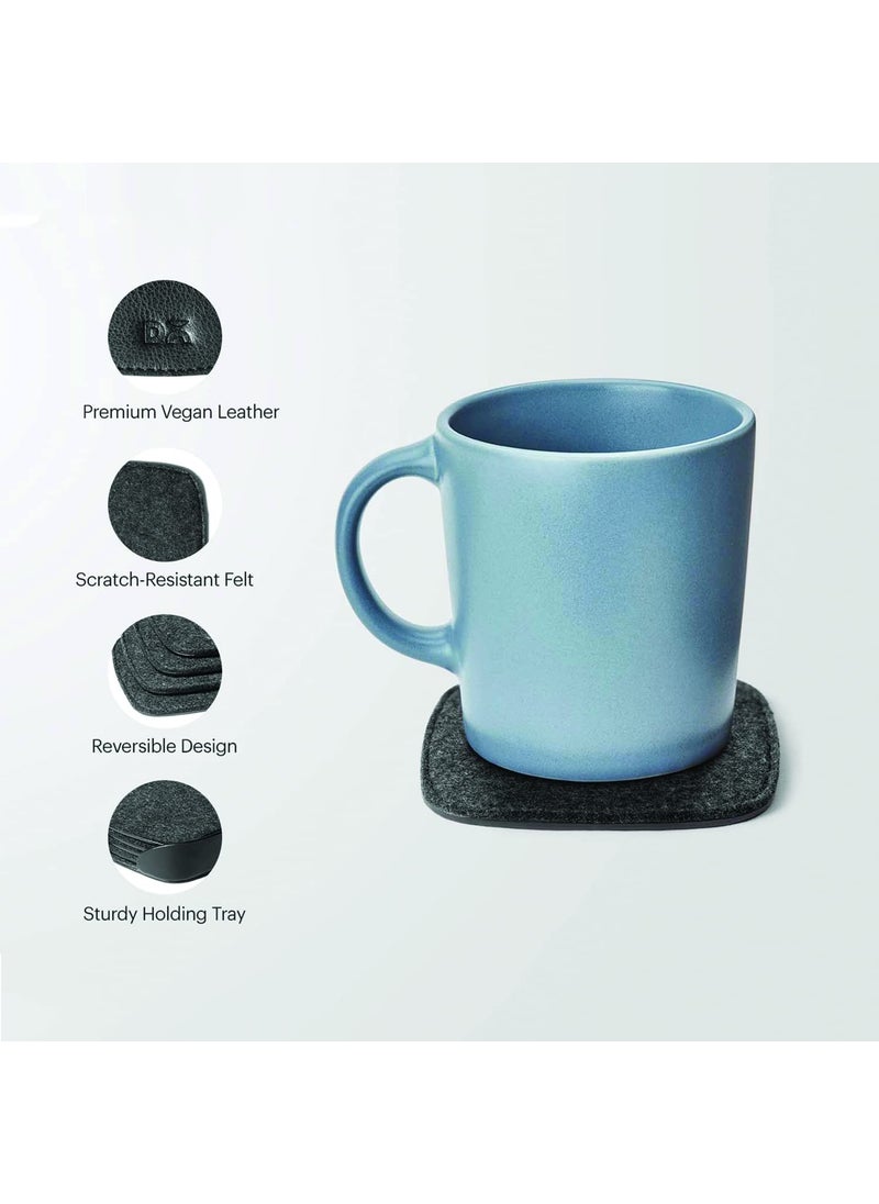 DailyObjects DailyObjects Squircle Felt Coaster Set of 4 Grey  - Image 2