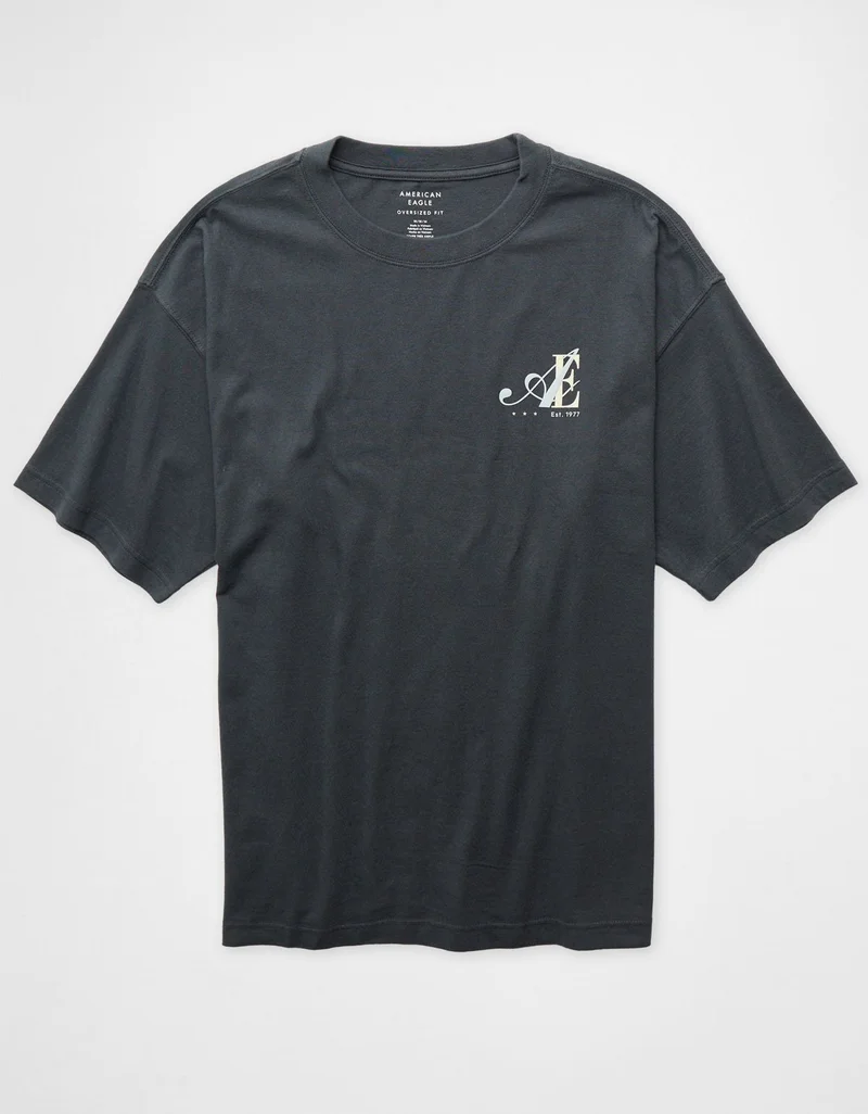 امريكان ايجل تي-شيرت فضفاض مزين بطبعة