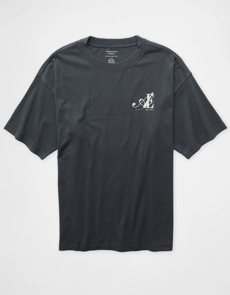 American Eagle  AE Oversized Graphic T-Shirt for Men | Best Price UAE