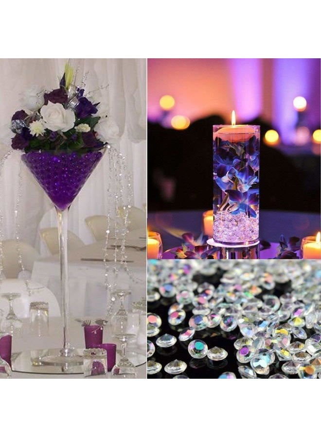 Gintoaria 1000pcs/ Pack Wedding Table Acrylic Diamond Scatter Crystals Confetti Acrylic Gems Vase Fillers Rhinestones for Wedding, Bridal Shower, Vase Beads Decorations 10mm Transparent - Image 3