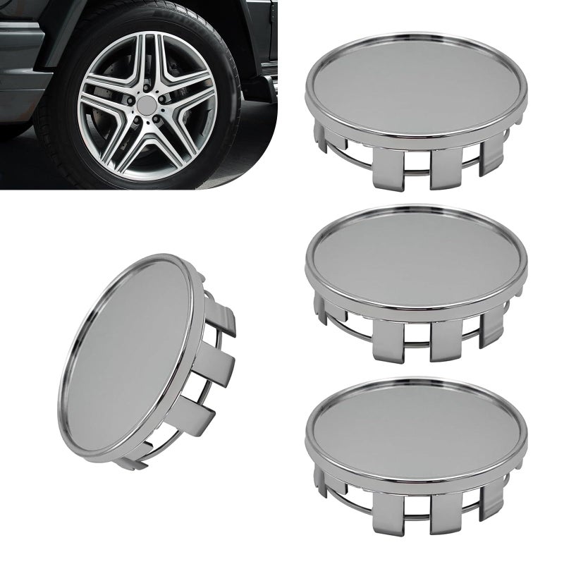 Dogary 4 PCS Car Wheel Hub Center Cap Snapin Tight Fit Wheel Center Hub Cap Cover ScratchResistant Waterproof Rim Exterior Accessories Universal for Most Vehicles Trucks SUVs Silver - Image 3