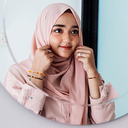 Jadive سلسلة تسبيح إسلامية 7 قطع مع خرزات صلاة للمسلمين، 33 خرزة، 6 مم، سلسلة مسابحة وسلسلة تسبيح، مجوهرات مسلمة للنساء، هدايا إسلامية، هدايا عيد (أسلوب جديد) - Image 5