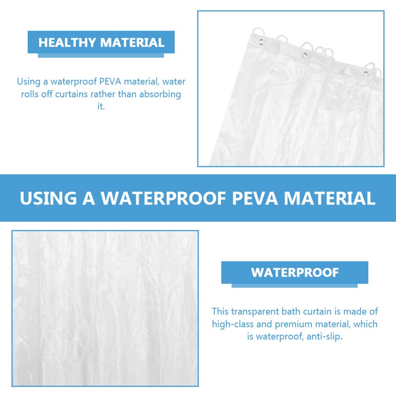 Clear Shower Curtain Liner Curtain Shower Liner Bathroom Supply - Image 2