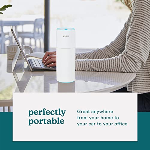 Homedics Portable Humidifier - Small Air Humidifiers for Bedroom, Plants, Office, Travel - Cool Mist Humidifiers, Color-Changing Accent Light, 2 Mist Settings, White - Image 5